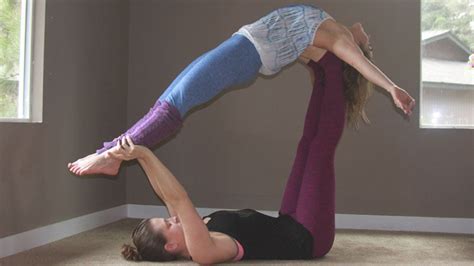 Two People Yoga Stunts