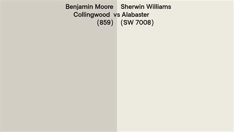 Benjamin Moore Collingwood 859 Vs Sherwin Williams Alabaster Sw 7008