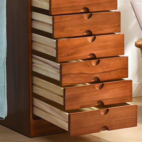 Solid Wood Vertical Wood Top Lingerie Chest With Soft Close Drawers