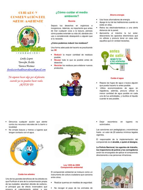 Folleto Campaña Educacion Ambiental Pdf Residuos Agua