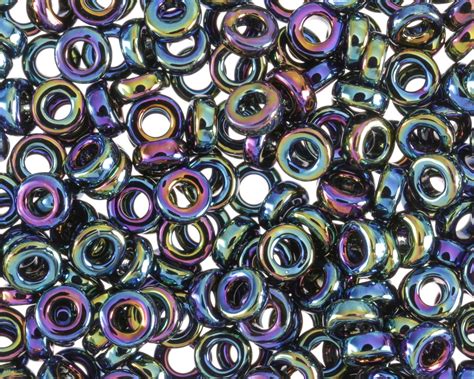 Miyuki Metallic Variegated Blue Iris Spacer Bead 3mm