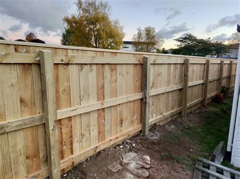 Sturdy Timber Fence 1 8m High Capped Strong Fencing