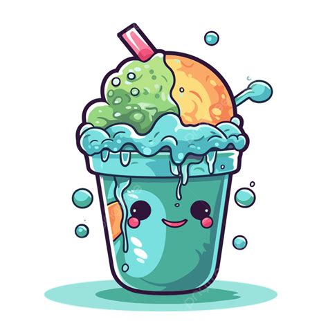 Slurpee Clipart Es Krim Lucu Vektor Kawaii Kawaii Lucu Slushie Sharon