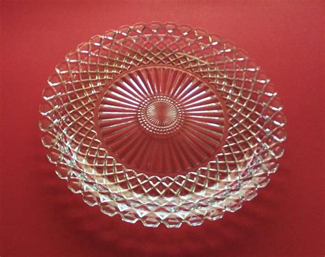 Glass Serving Platter Large Vintage Round By Southernvisioncrafts