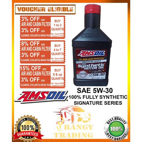 AMSOIL SAE 5W-30 Fully Synthetic Motor Oil ( Signature Series ) ( 5W30 ...