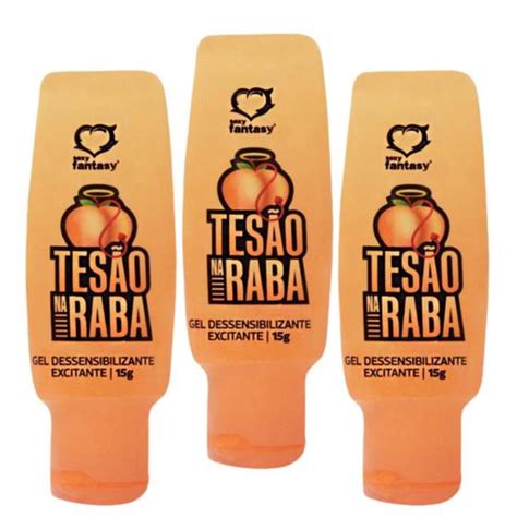 KIT 03 Tesão Na Raba Gel Dessensibilizante e Excitante Anal