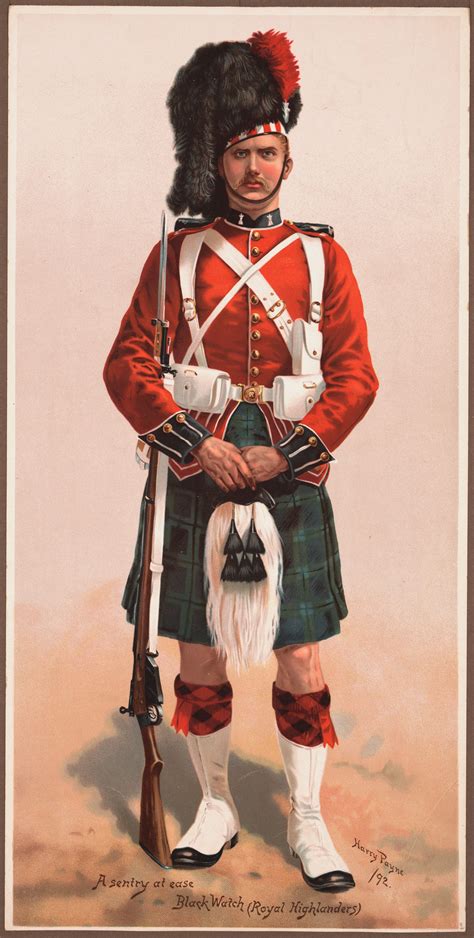 British Black Watch Royal Highlanders A Sentry At Ease 1892 By