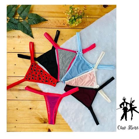 Kit Calcinhas Sexy Fio Dental Lingerie Sensual Atacado Shopee Brasil
