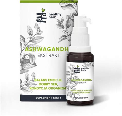 Preparat Medycyny Naturalnej Healthyherb Adaptogen Ashwagandha Ekstrakt