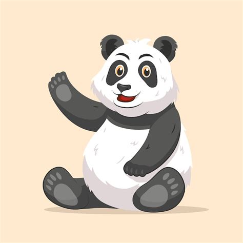 Free Vector Hand Drawn Cartoon Panda Illustration