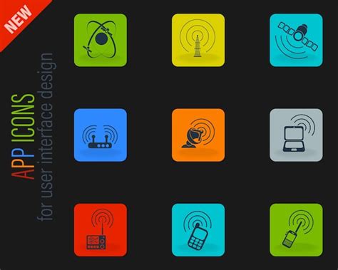 Premium Vector Radio Signal Simple Vector Icons