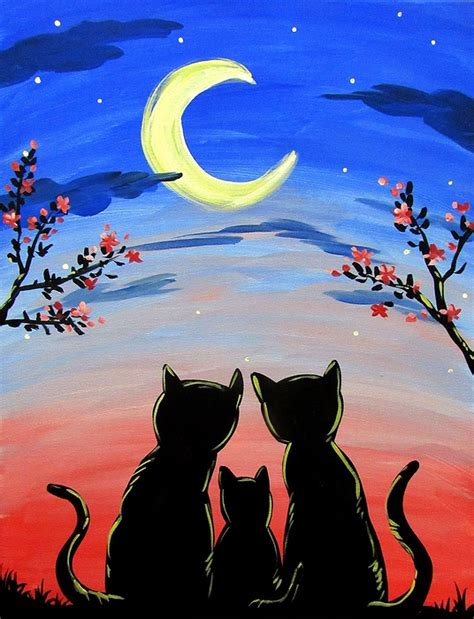 Easy Cat Painting at PaintingValley.com | Explore collection of Easy Cat Painting