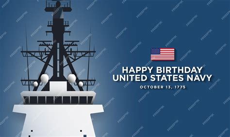 Premium Vector United States Navy Birthday Background Design