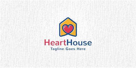 Heart House Logo Template By Cmonica Codester