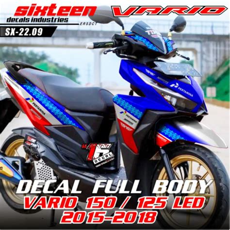 Jual Decal Stiker Skotled Full Body Honda Vario 125 150 LED 2015 2016