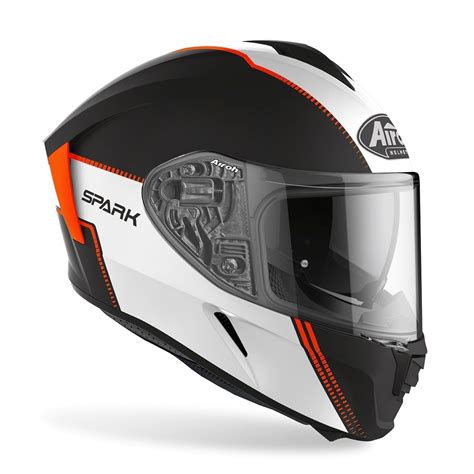 Casco Integrale Airoh Spark Flow Orange Matt Kmotoshop It