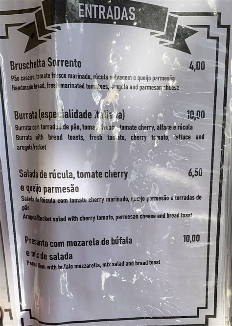 Menu em Pizzeria Sorrento L Arte Della Pizza Câmara De Lobos