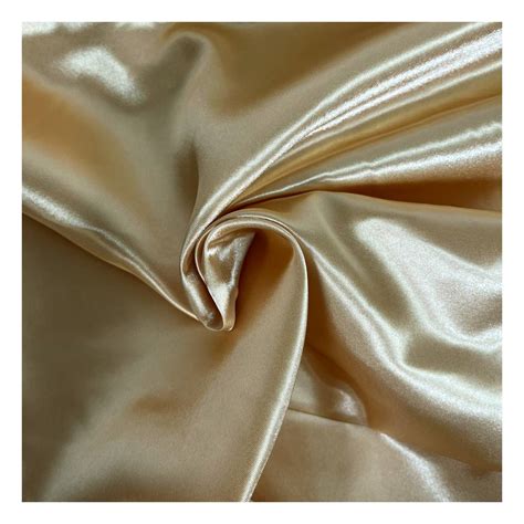 Gold Silky Satin Fabric By The Metre Hobbycraft