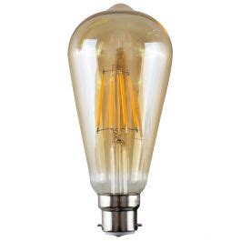 MiniSun B22 4W LED Filament Pear Shaped Bulb AMBER 2700K Minisun Trade