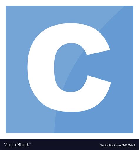 C programming language icon Royalty Free Vector Image