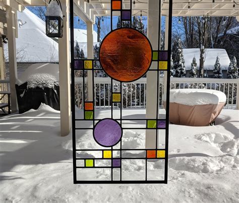 Stained Glass Large Frank Lloyd Wright Inspired Balloons And Etsy