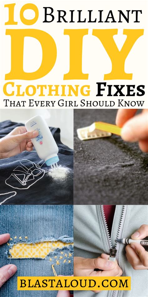 10 Brilliant Diy Clothing Fixes That Every Girl Should Know Diy