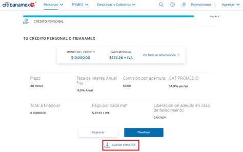 Préstamos Personales Banamex requisitos y solicitud 2025