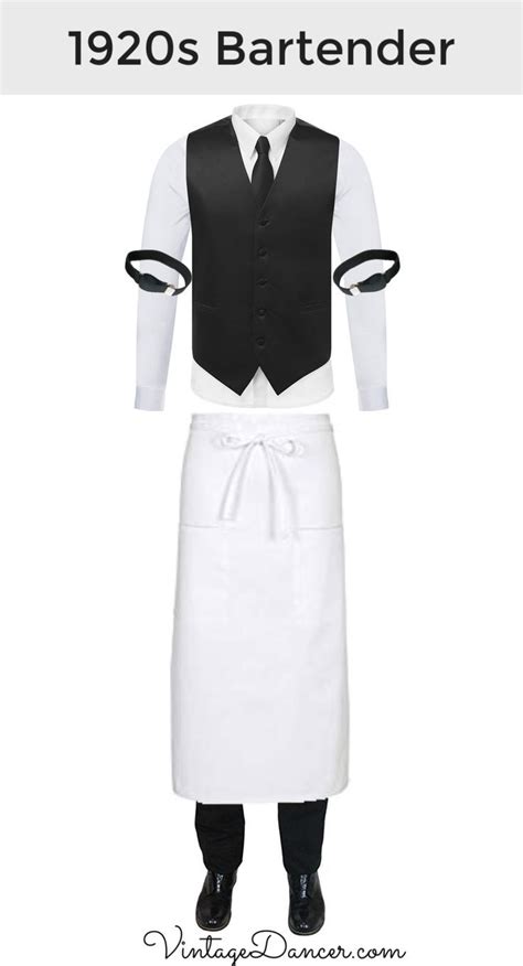 1920s Bartender Banker Barbershop Quartet Mens Costumes Bartender