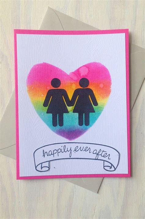 Lgbt Wedding Card Lesbian Wedding Same Sex Wedding Card Etsy