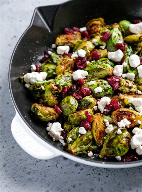 Brussels Sprouts With Cranberries And Goat Cheese The Food Joy