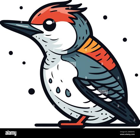 Cute Woodpecker Vector Illustration Isolated On White Background Stock Vector Image And Art Alamy