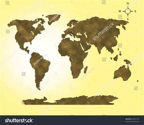 Old Map World High Resolution Digital Stock Illustration 10531753 ...