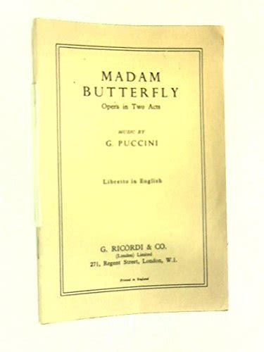 Amazon Madam Butterfly A Japanese Tragedy Founded On The Book By