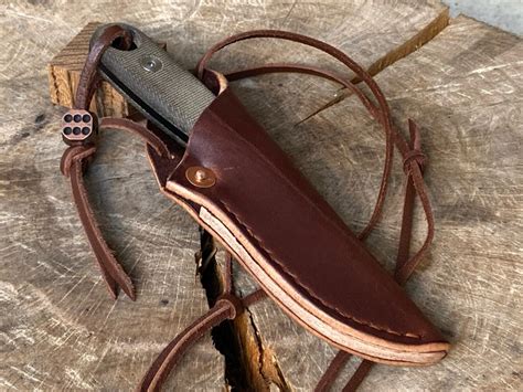 Esee Knives Izula Leather Neck Sheath Etsy