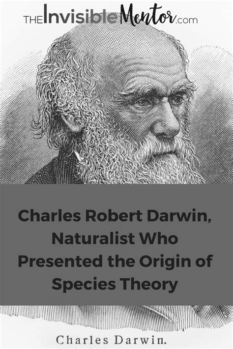 Charles Robert Darwin Naturalist Who Presented The Origin Of Species