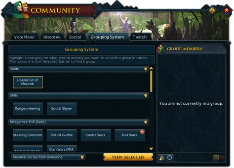 Grouping System Runescape Wiki Fandom Powered By Wikia