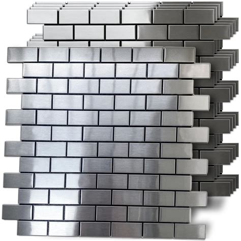 Buy Homeymosaic Stainless Steel Backsplash Tile Peel And Stick On