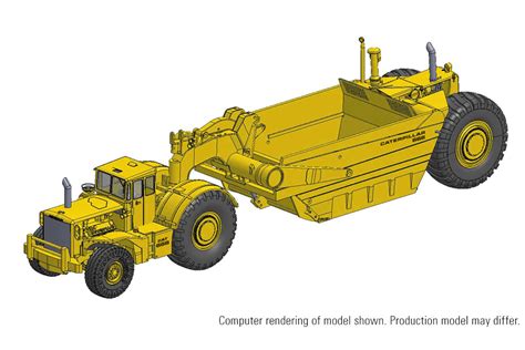 1:48 Cat® 666 80-Ton Wheel Tractor-Scraper - Die-cast - Classic Construction Models