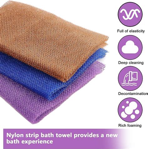 African Bath Net Sponge Back Scrubber Set - Exfoliating Shower Body ...