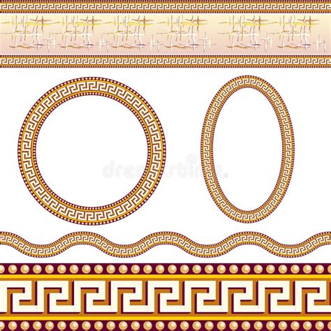 Ancient Greek Border Patterns Stock Vector Illustration Of Simple