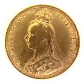 1 Pfund Sovereign Victoria Krone Goldmünze 1887 1885