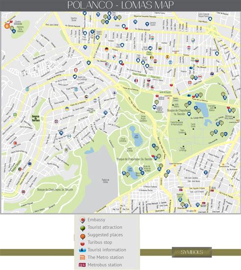 Polanco-Lomas map (Mexico City) - Ontheworldmap.com