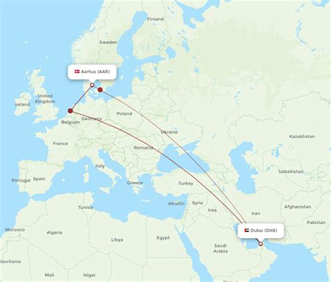 All Flight Routes From Dubai To Aarhus Dxb To Aar Flight Routes