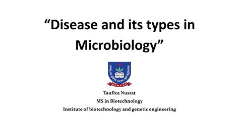 Disease and its types in microbiology | PPT