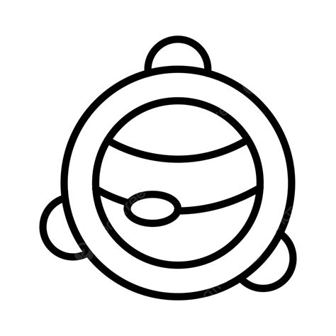 Saturn Line Icon Vector Saturn Drawing Saturn Sketch Astronomy PNG