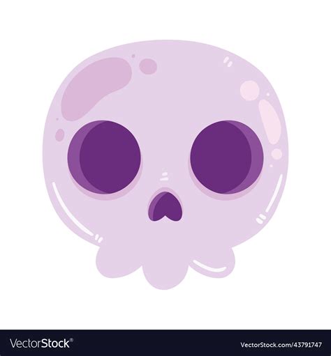 Halloween skull head Royalty Free Vector Image