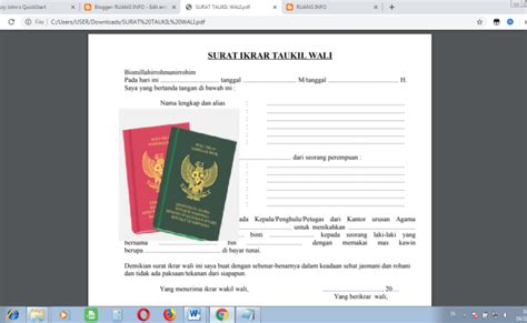 Cara Membuat Surat Taukil Wali Nikah Otosection