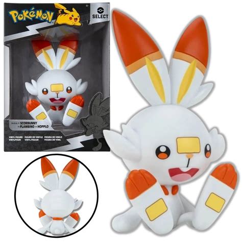 Boneco Pokemon Figura Scorbunny 12cm Vinil Select WCT Sunny JP Toys