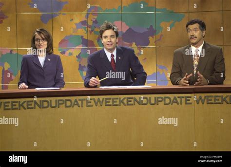 Saturday Night Live (SNL) Pictured (l-r): "Weekend Update" co-anchors Tina Fey and Jimmy Fallon ...