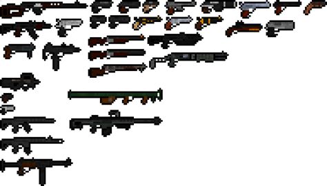 Gun Pixel Art Sprite Sheet Realtec Images And Photos Finder | The Best ...